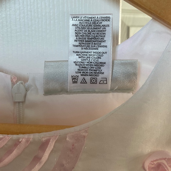 Flower Girl, Party, Princess, Halloween Dress Size 8 White Pink Floral Sash - Picture 14 of 16